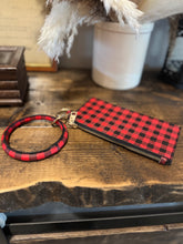 Red and Black Keyring Wristlet new