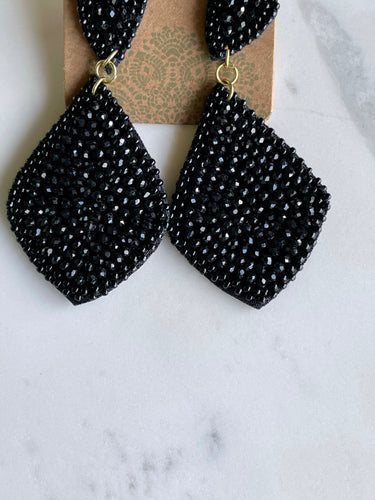 Black beaded Earrings
