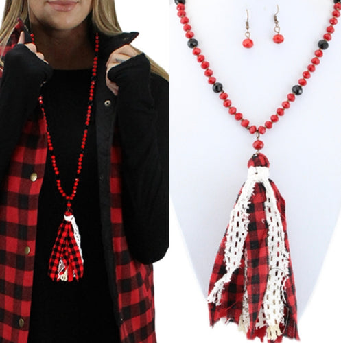 Plaid Necklace