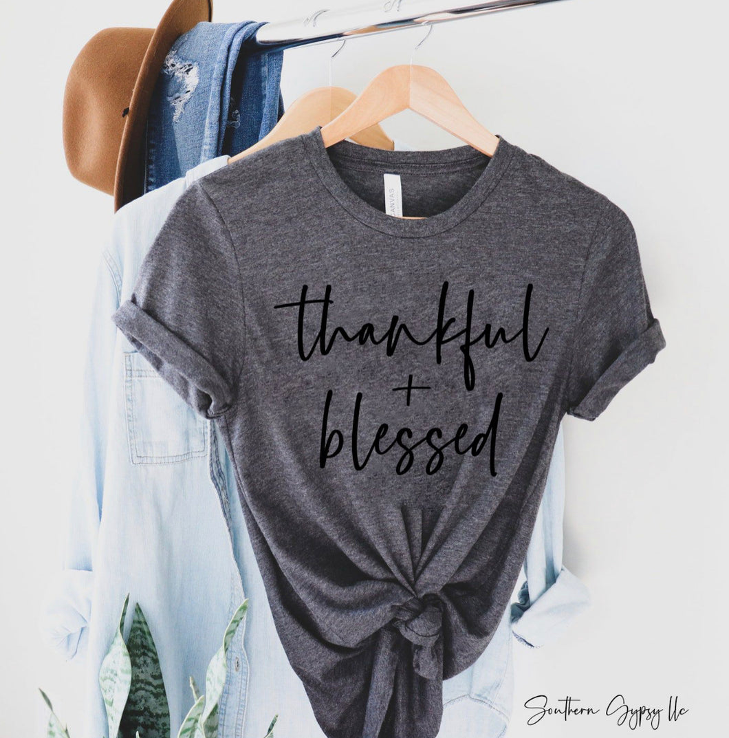 Thankful Blessed graphic tee