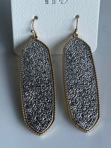 Silver and gold embellished earrings