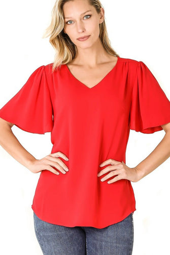 VNeck Top Red