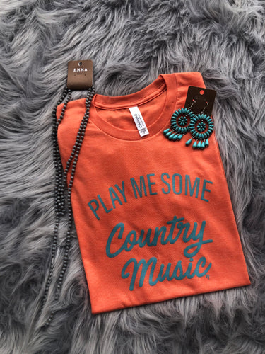 Play me some country music graphic tee