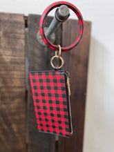 Red and Black Keyring Wristlet new