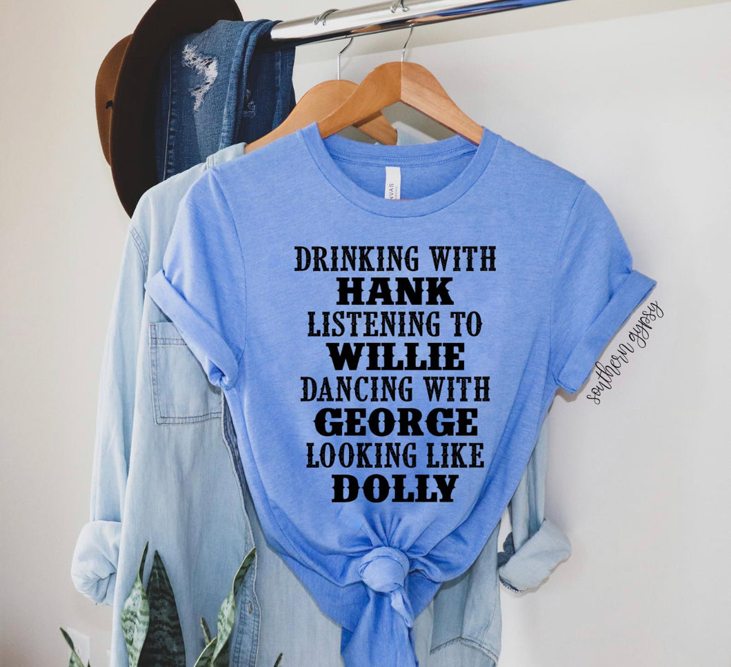 Drinking with Hank Graphic Tee