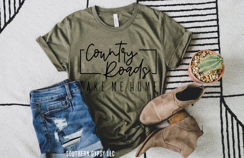 Country Roads take me home graphic tee